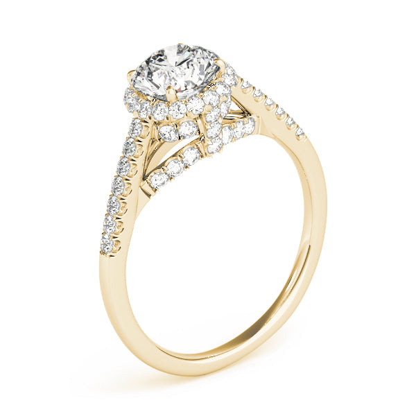 Twisted Halo Diamond Ring