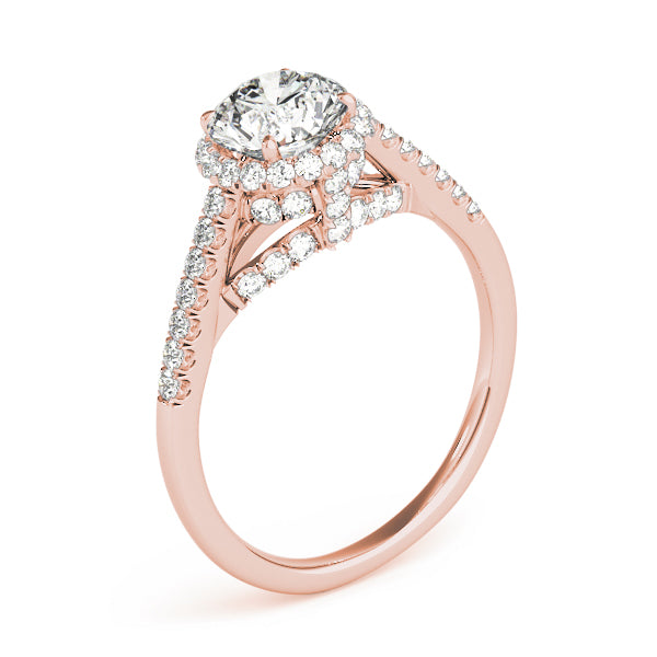 Twisted Halo Diamond Ring