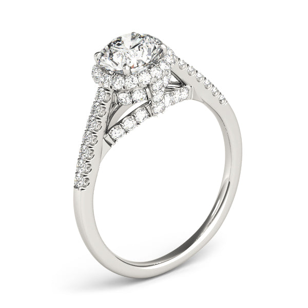 Twisted Halo Diamond Ring