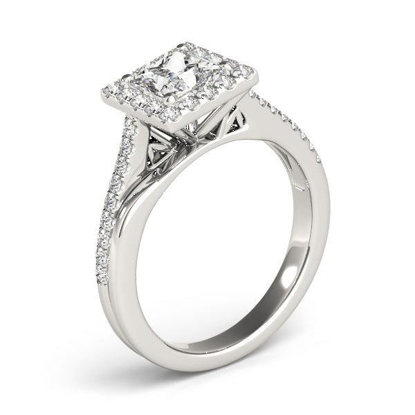 Twisted Halo Princess-Cut Ring - Image 10
