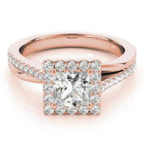 Twisted Halo Princess-Cut Ring - Image 6