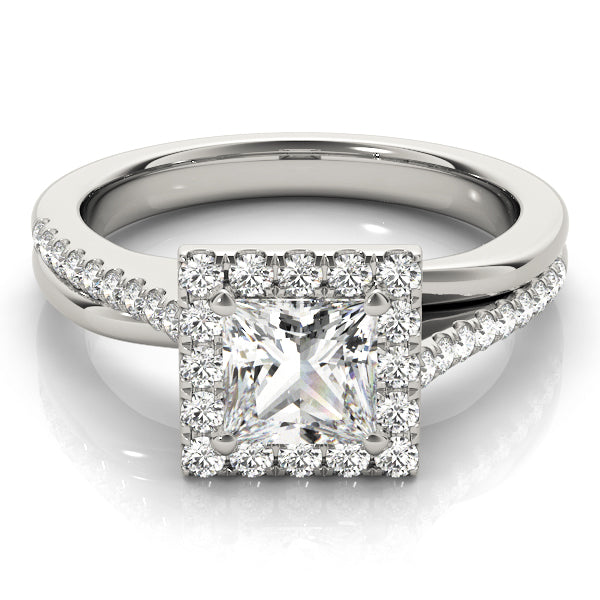 Twisted Halo Princess-Cut Ring - Image 5