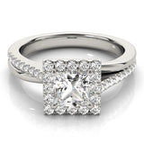 Twisted Halo Princess-Cut Ring - Image 5