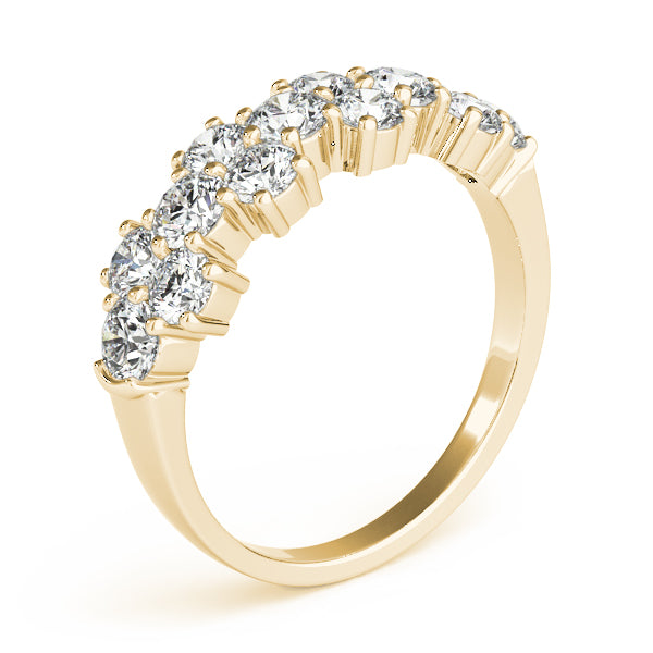Cluster Diamond Wedding Band