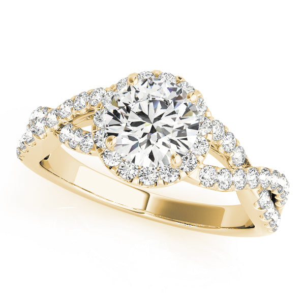 Entwined Diamond Ring with Split Shank 2 ct