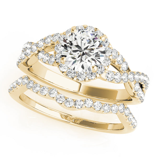 Entwined Diamond Ring with Split Shank 1 ct