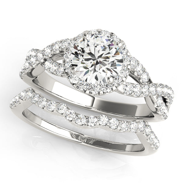 Entwined Diamond Ring with Split Shank 1 ct - Image 4