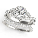 Entwined Diamond Ring with Split Shank 1 ct - Image 4