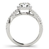 Entwined Diamond Ring with Split Shank 1 ct - Image 7