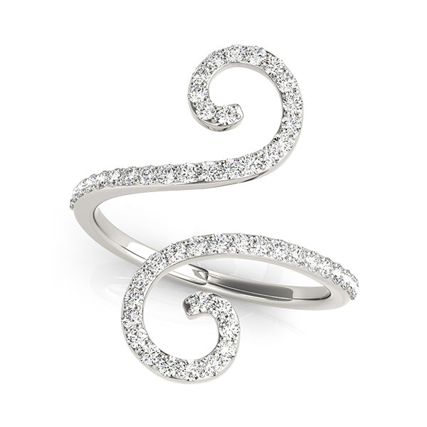 Whimsical Swirl Diamond Ring