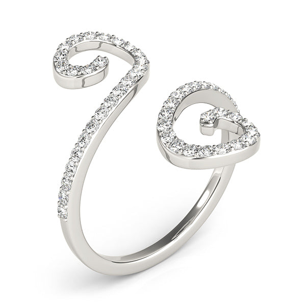 Whimsical Swirl Diamond Ring