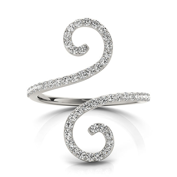 Whimsical Swirl Diamond Ring - Image 3
