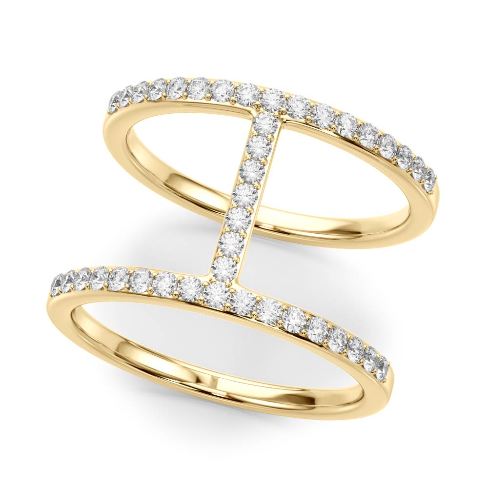 Double Bar Diamond Ring