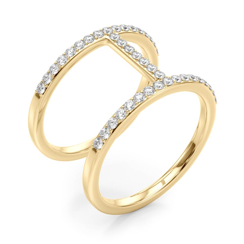 Double Bar Diamond Ring