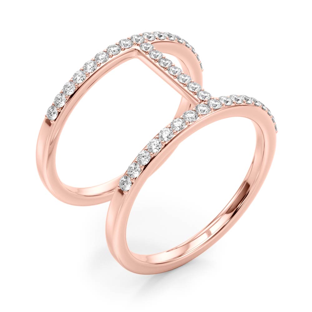 Double Bar Diamond Ring