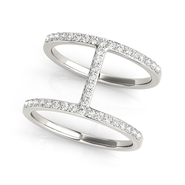 Double Bar Diamond Ring