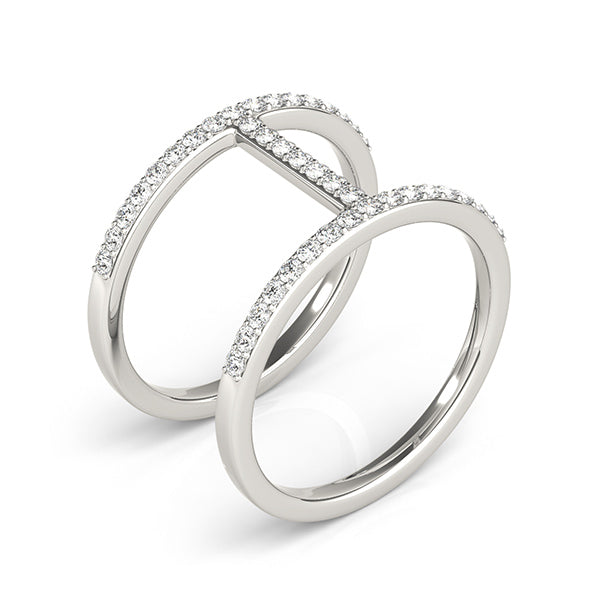 Double Bar Diamond Ring