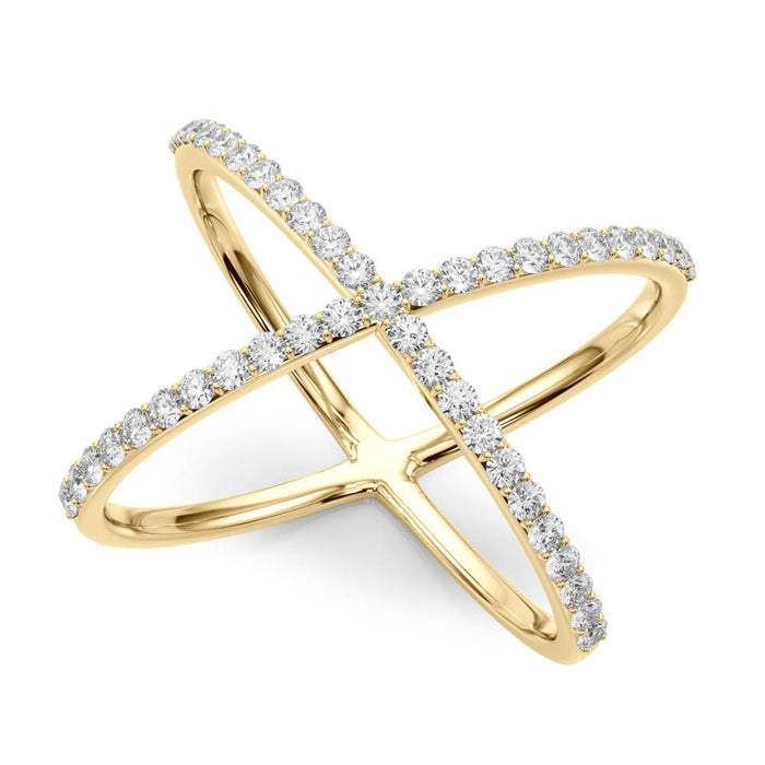 Intersecting Diamonds Ring