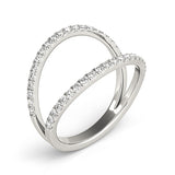 Double Row Diamond Fashion Ring - Image 2