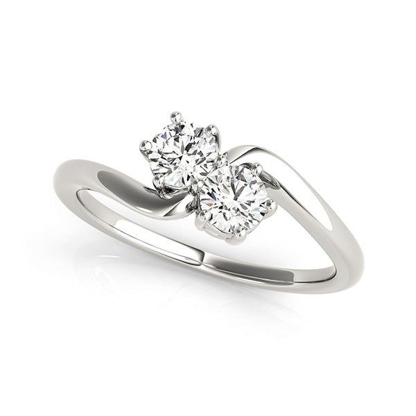 Intertwined Two-Stone Diamond Ring