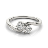 Intertwined Two-Stone Diamond Ring - Image 1