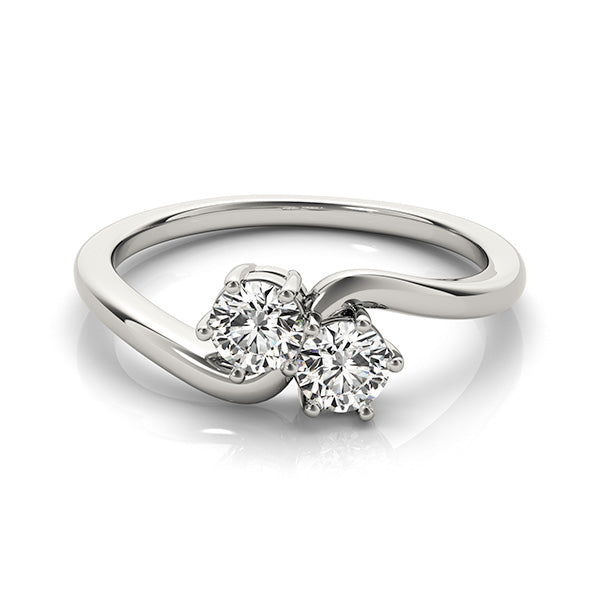 Intertwined Two-Stone Diamond Ring