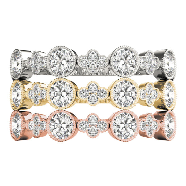 Floral-Inspired Diamond Wedding Band - Image 5