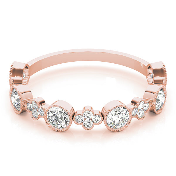 Floral-Inspired Diamond Wedding Band - Image 14