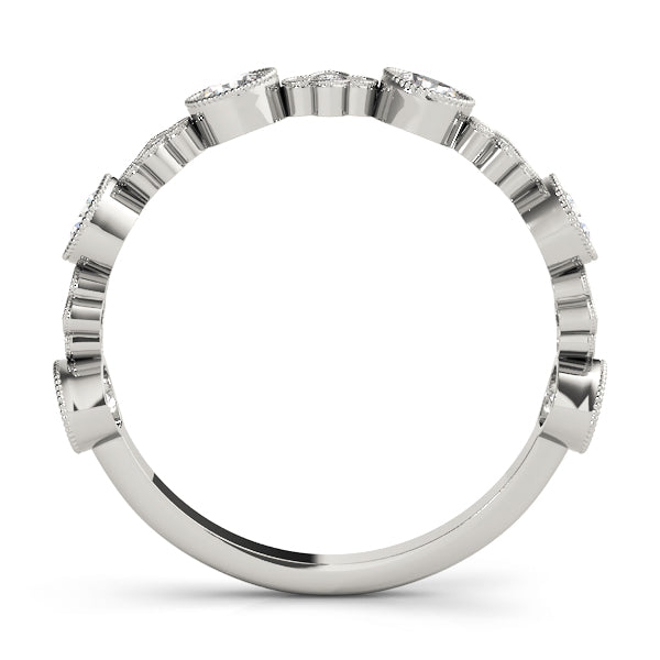 Floral-Inspired Diamond Wedding Band - Image 18