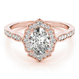 Scalloped Oval Halo Ring - Image 9