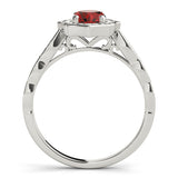Scalloped Oval Halo Ring - Image 17