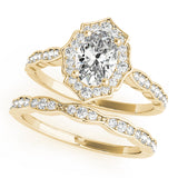 Scalloped Oval Halo Ring - Image 6