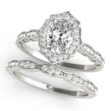 Scalloped Oval Halo Ring - Image 4