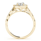 Scalloped Oval Halo Ring - Image 12