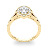 Scalloped Oval Halo Ring - Image 13