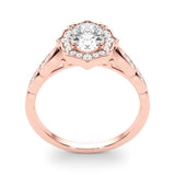 Scalloped Oval Halo Ring - Image 14
