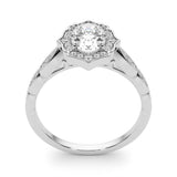 Scalloped Oval Halo Ring - Image 15