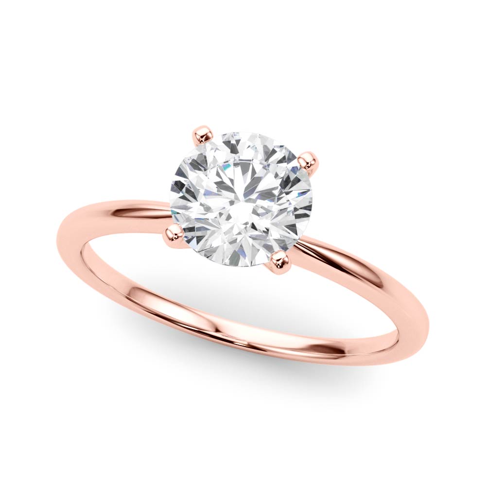 Classic Solitaire Diamond Engagement Ring Round 2 ct