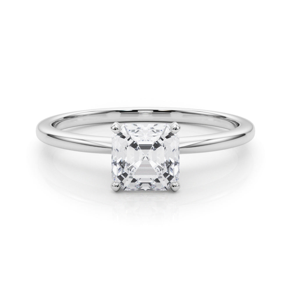 Classic Solitaire Diamond Engagement Ring Princess 2 ct - Image 7