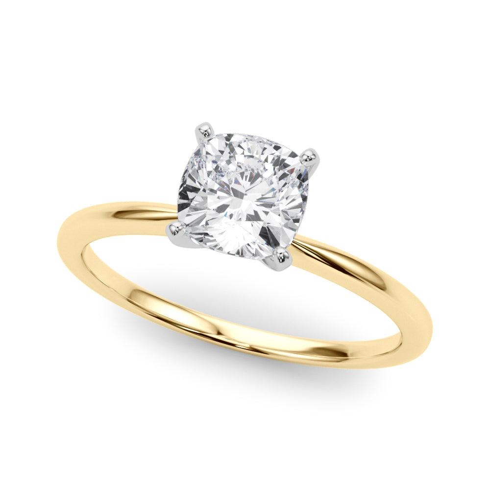 Classic Solitaire Diamond Engagement Ring Cushion 1 ct