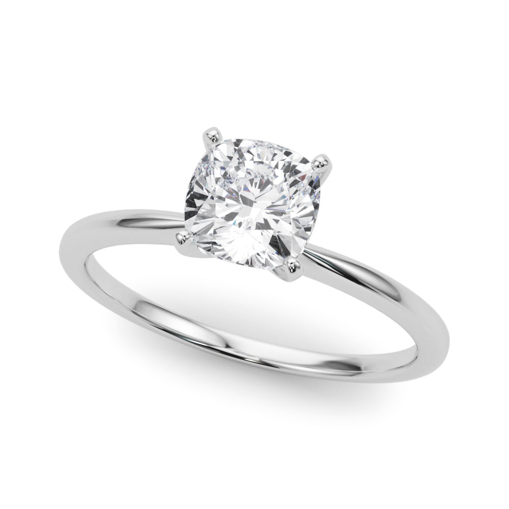 Classic Solitaire Diamond Engagement Ring Cushion 1 ct