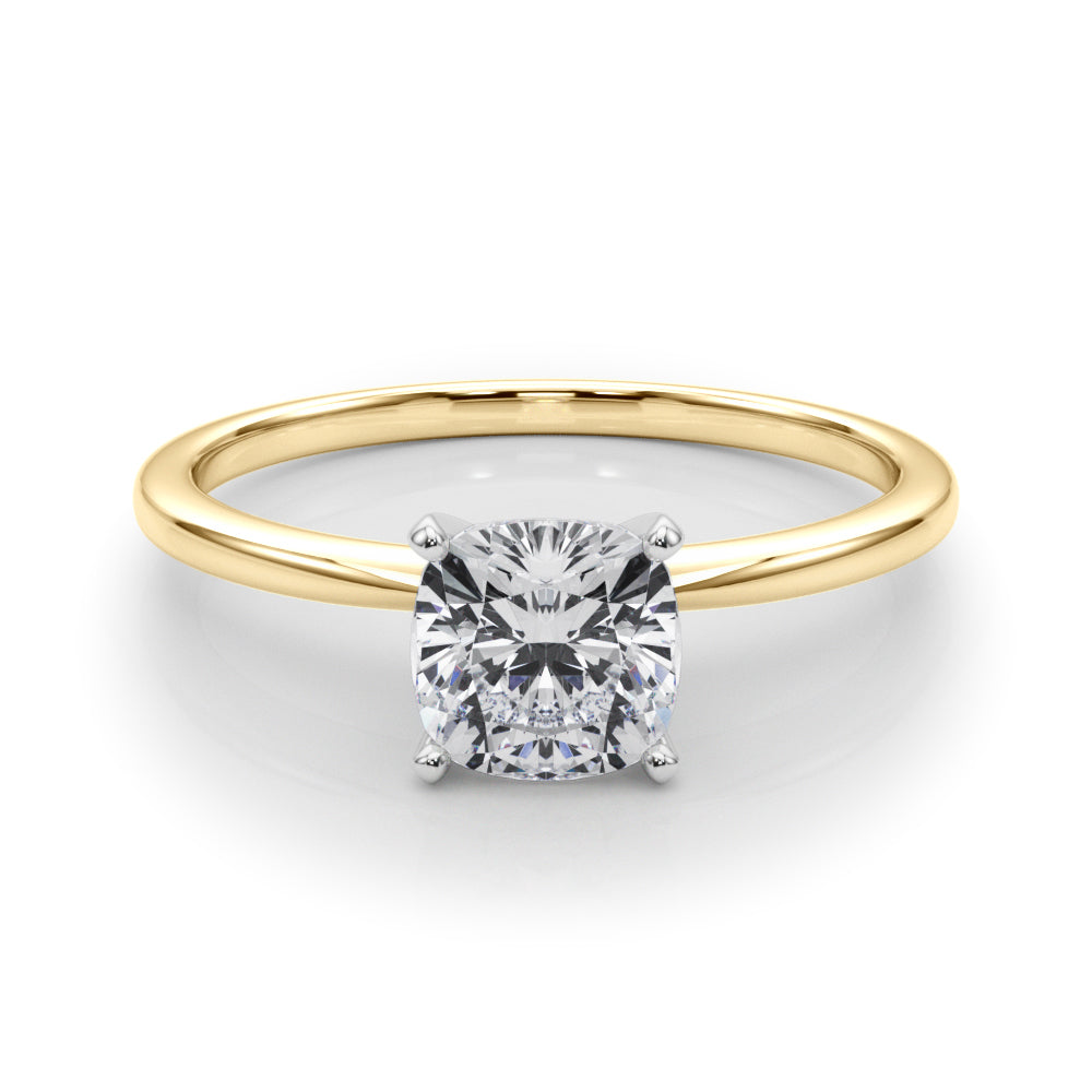 Classic Solitaire Diamond Engagement Ring Cushion 1 ct