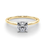 Classic Solitaire Diamond Engagement Ring Cushion 2 ct - Image 8