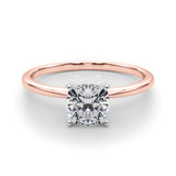 Classic Solitaire Diamond Engagement Ring Cushion 2 ct - Image 9