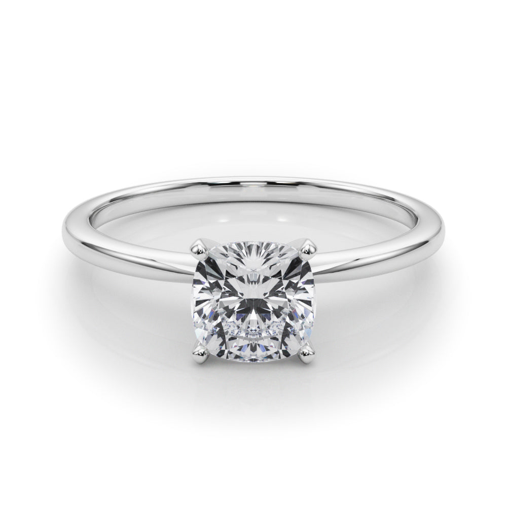 Classic Solitaire Diamond Engagement Ring Cushion 2 ct - Image 7