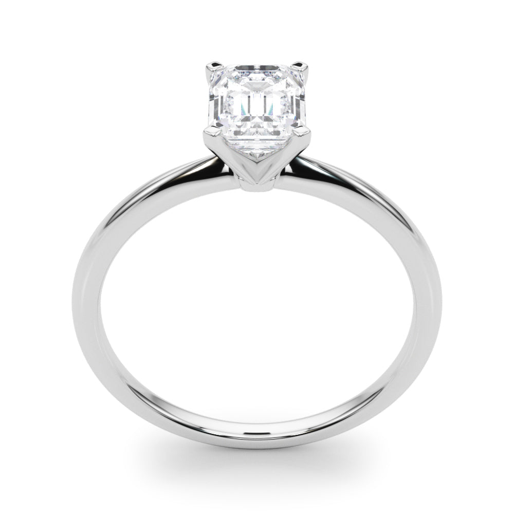 Classic Solitaire Diamond Engagement Ring Emerald 2 ct - Image 13
