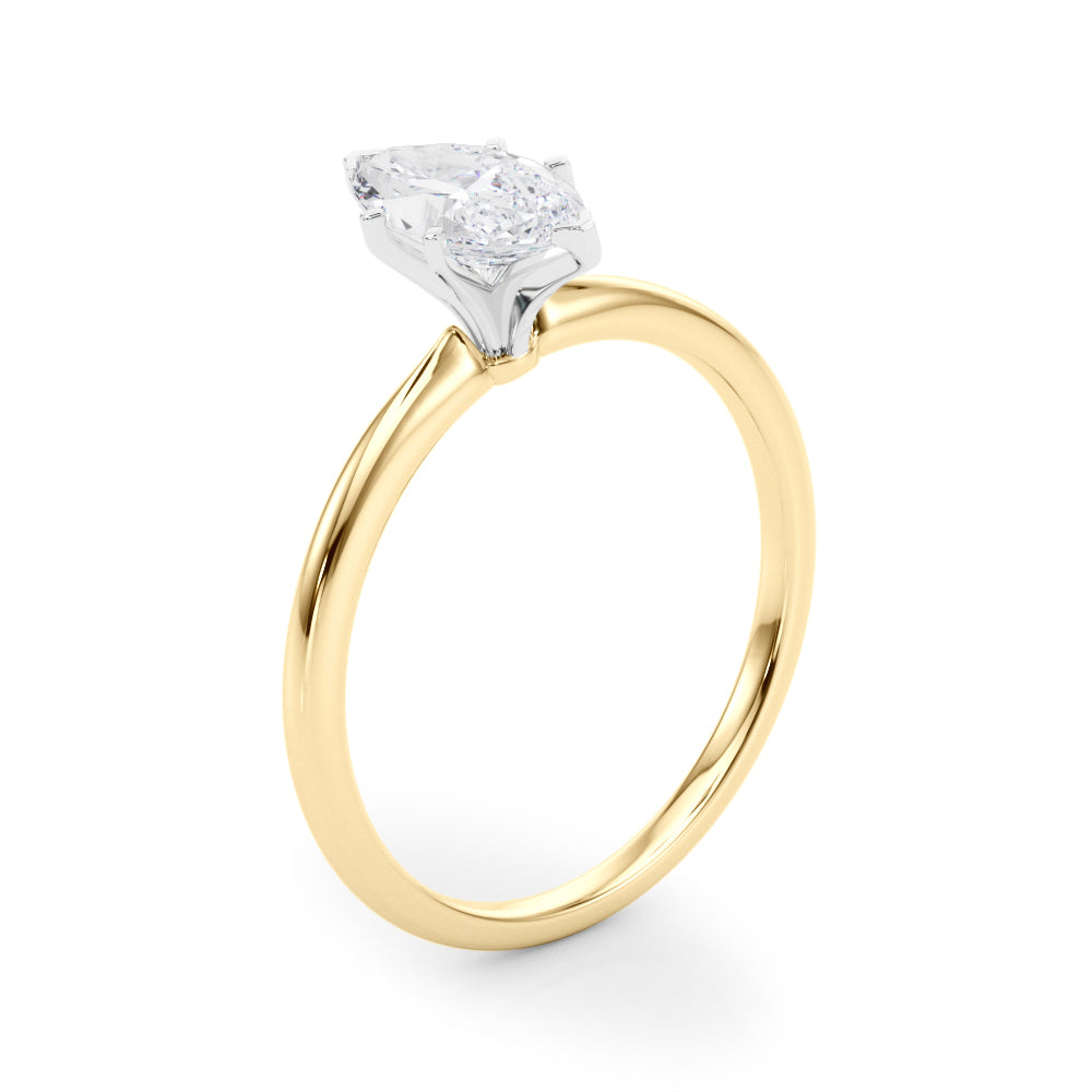 Classic Solitaire Diamond Engagement Ring Marquise 1 ct - Image 5