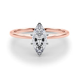 Classic Solitaire Diamond Engagement Ring Marquise 1 ct - Image 9
