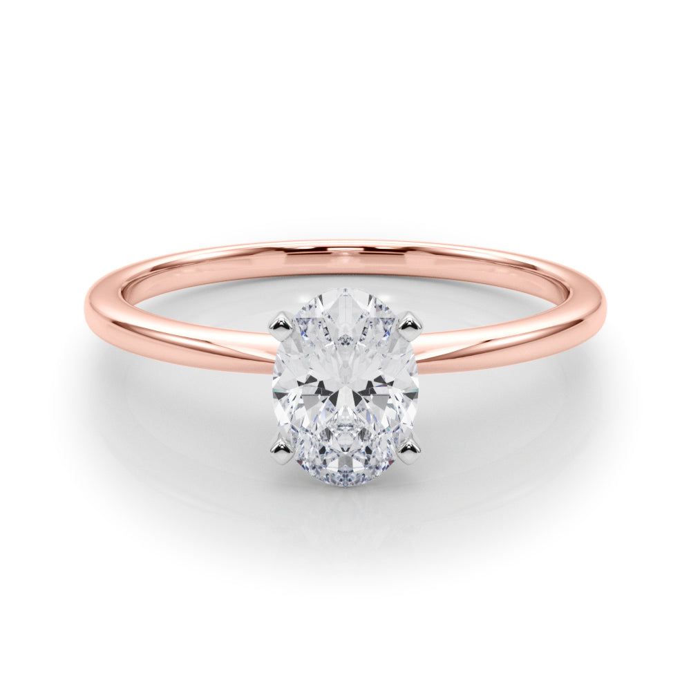 Classic Solitaire Diamond Engagement Ring Oval 2 ct