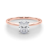 Classic Solitaire Diamond Engagement Ring Oval 2 ct - Image 9